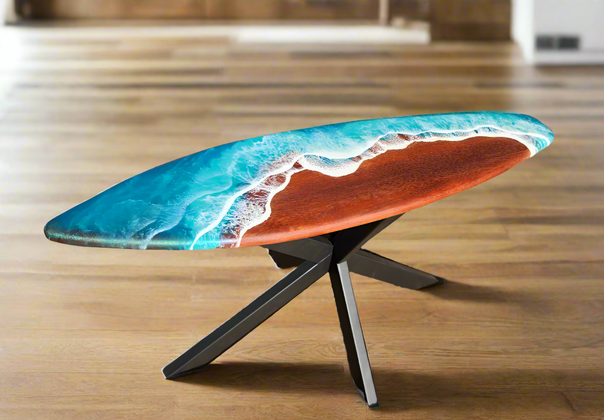 Surfboard coffee table