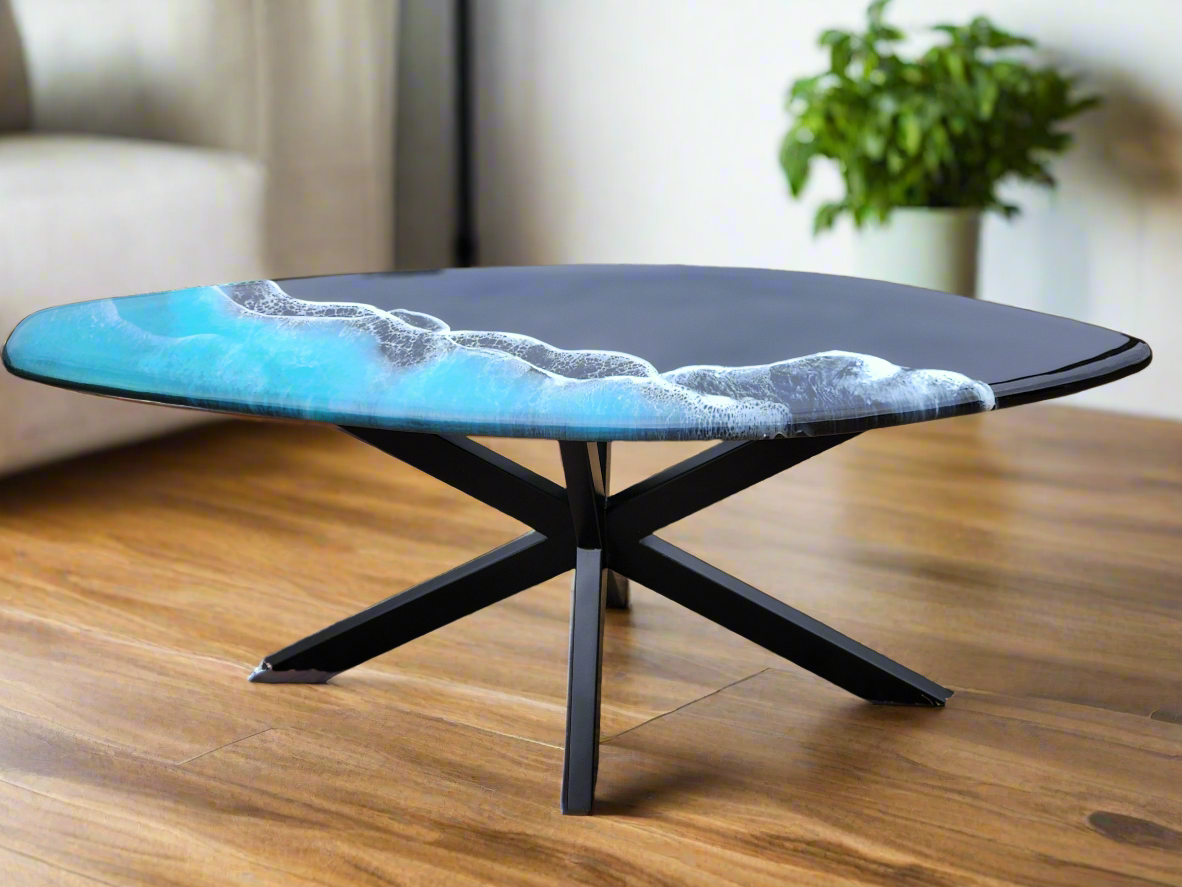Surfboard coffee table