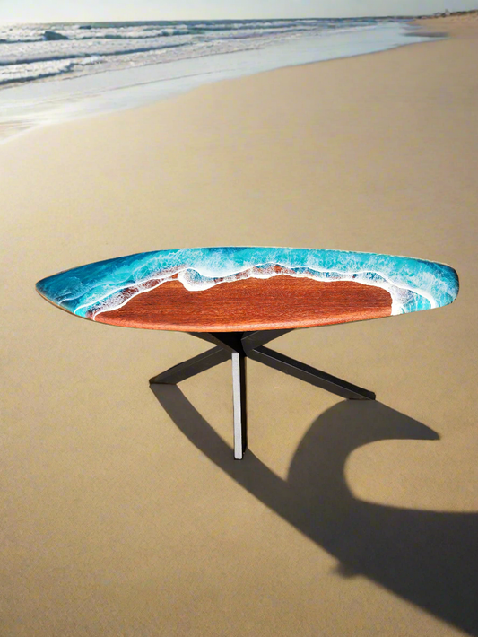 Surfboard coffee table
