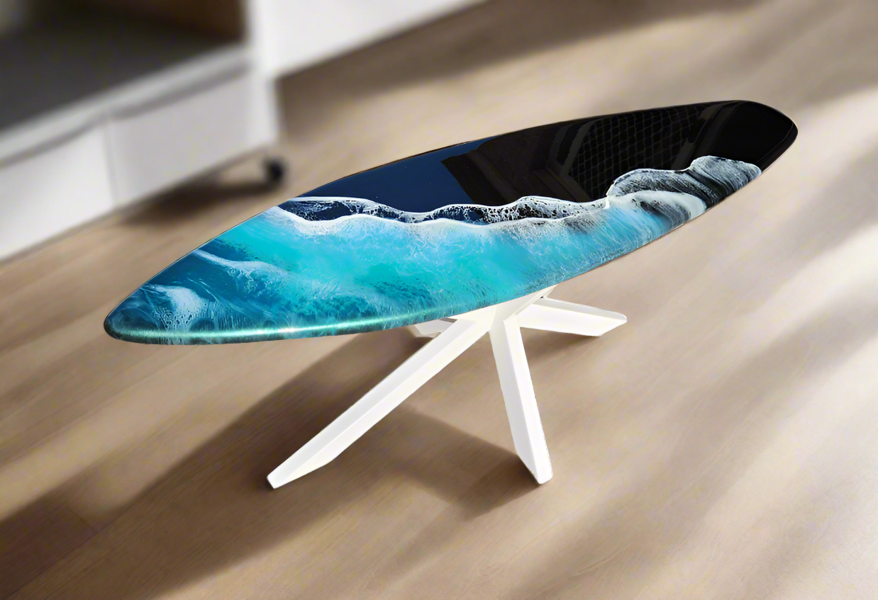 Surfboard coffee table