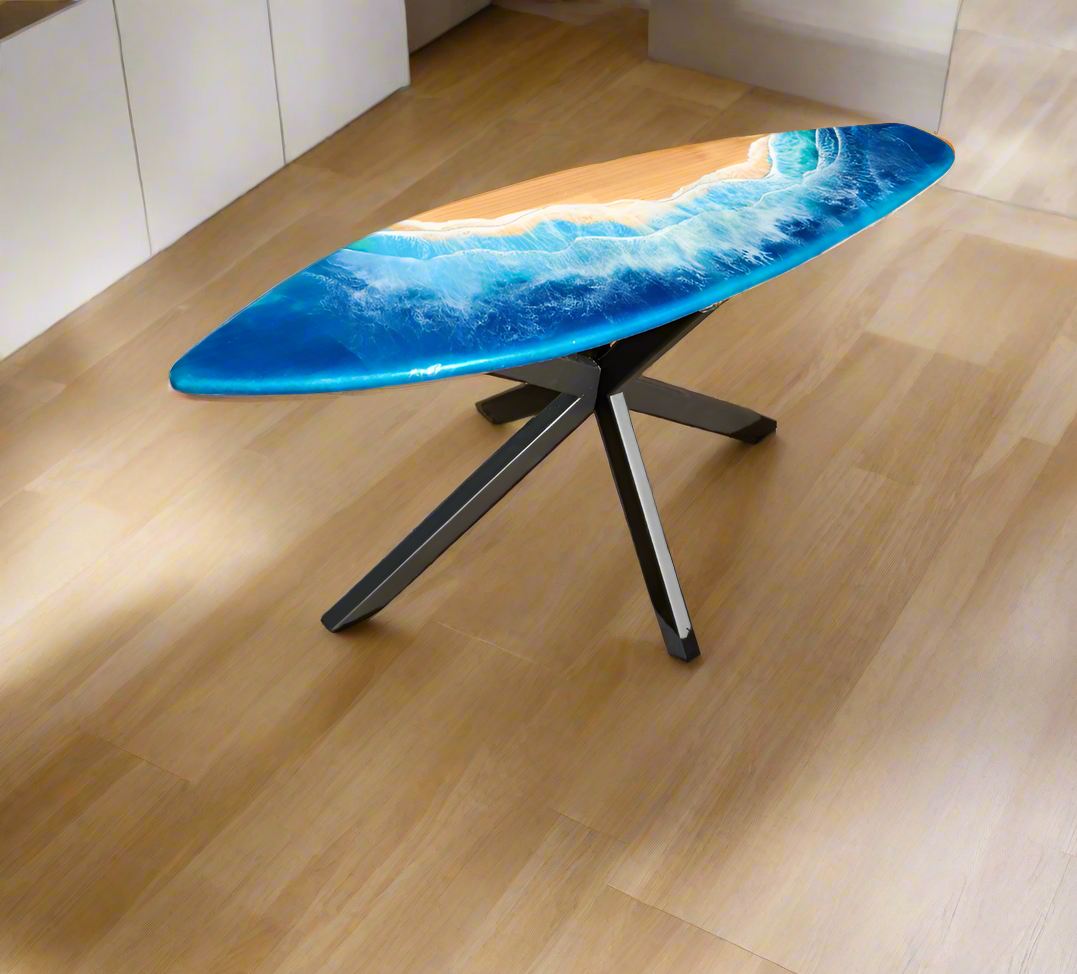 Surfboard coffee table