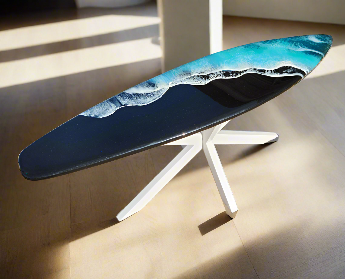 Surfboard coffee table