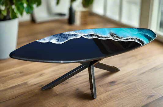 Surfboard coffee table