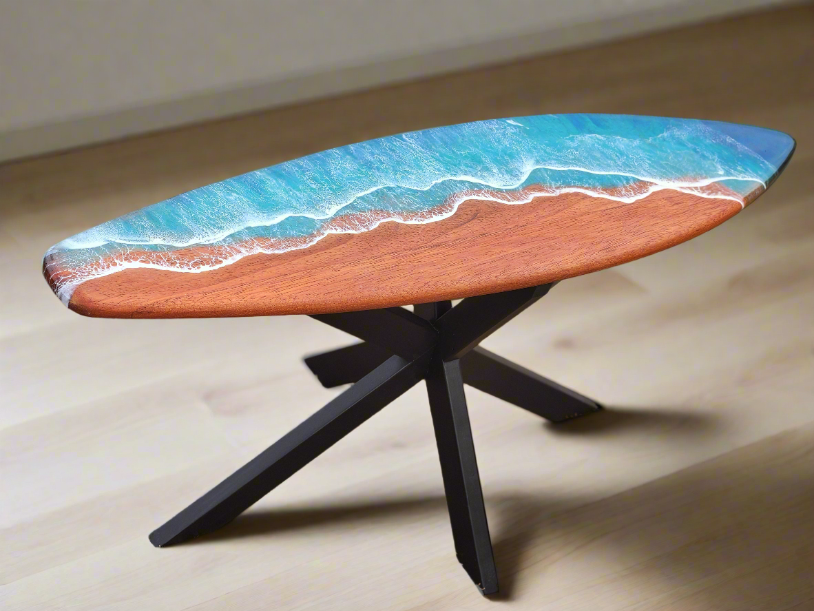 Surfboard coffee table