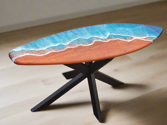 Surfboard coffee table